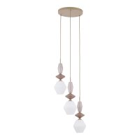 Hängelampe Modern Glas Stahl Sand E14 Ø42 cm...