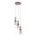 Pendelleuchte Modern Glas Stahl Cognac Braun E14 Ø42cm