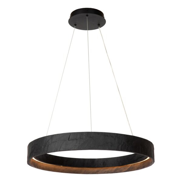 LED Pendelleuchte Beton Schwarz CCT 2200-3300K Ø60 cm