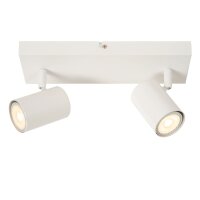 Deckenstrahler schwenkbar Wei&szlig; 2-flammig GU10 H:15 cm