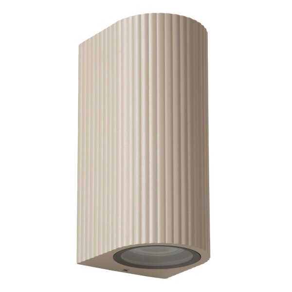 Außenleuchte Up Down Aluminium Taupe GU10 IP65 B:7,5 cm