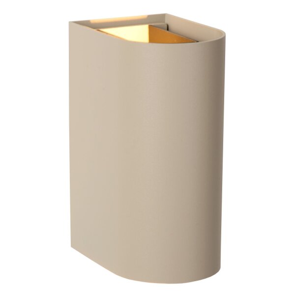 LED Außenwandlampe Aluminium Taupe CCT 2200-3000K IP54