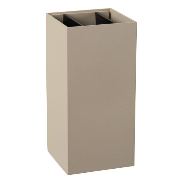 LED Außenwandleuchte Alu Taupe 2200-3000K IP54 H:15 cm