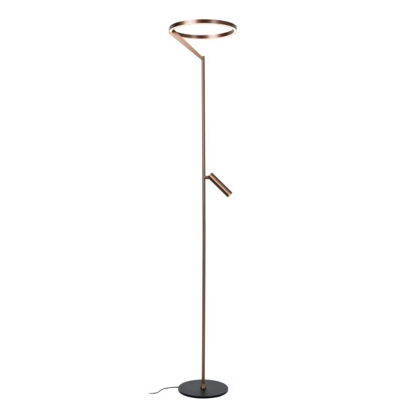 LED Stehleuchte schwenkbar Kaffeebraun CCT 2700-4000K