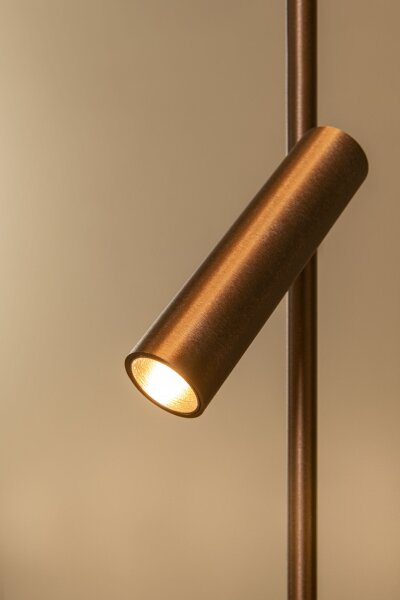 LED Stehleuchte schwenkbar Kaffeebraun CCT 2700-4000K