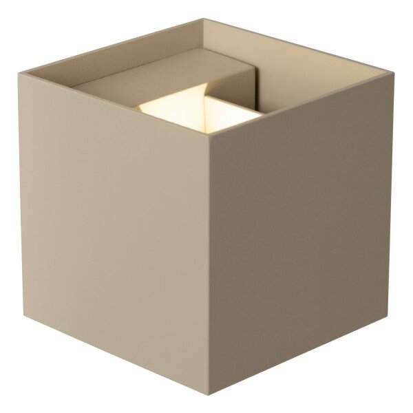 LED Wandlampe Up Down Taupe CCT 2200-3000K IP54 eckig