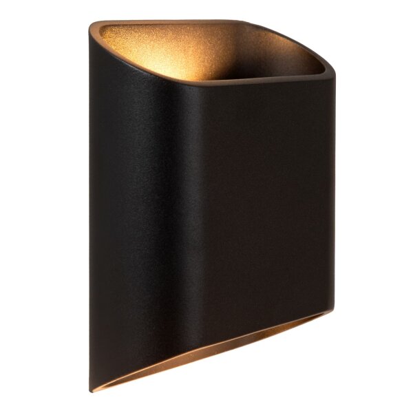 LED Außenwandlampe Up Down Aluminium Schwarz 2700K IP65