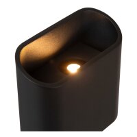 LED Außenwandlampe Up Down Aluminium Schwarz 2700K...