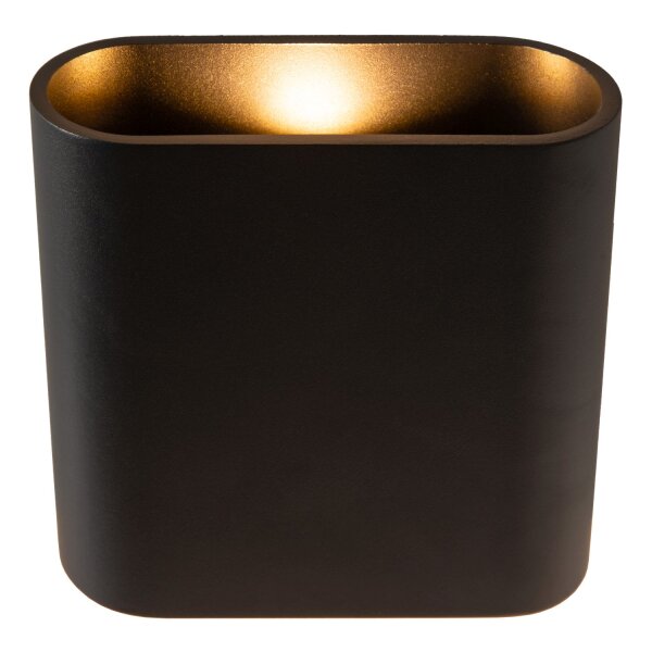LED Wandlampe Up Down Alu Schwarz 2700K IP65 H:17 cm