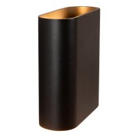 LED Wandlampe Up Down Alu Schwarz 2700K IP65 H:17 cm
