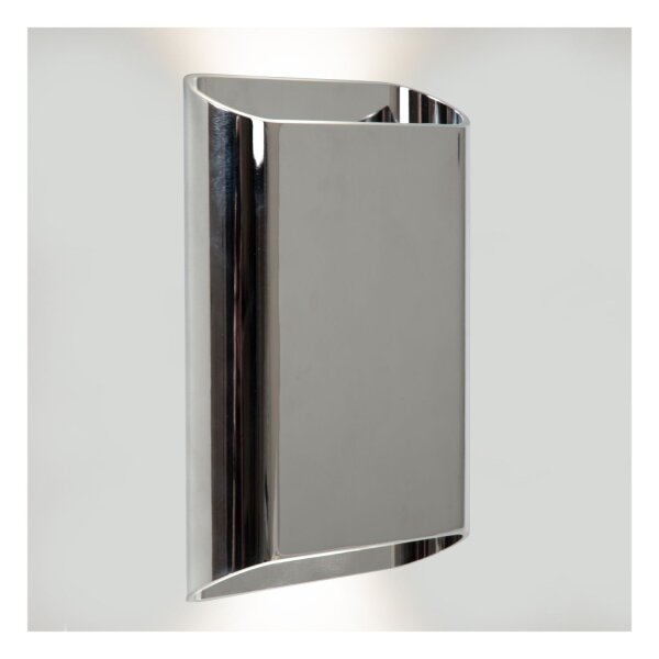 LED Wandleuchte Up Down Chrom 2200-3000K IP54 B:14,5 cm
