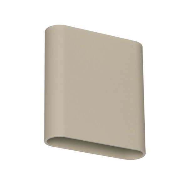 LED Wandleuchte Up Down Taupe 2200-3000K IP54 B:16 cm