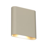 LED Wandleuchte Up Down Taupe 2200-3000K IP54 B:16 cm