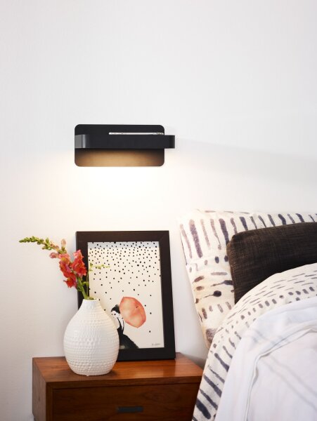 LED Wandleuchte USB-Ladefunktion Schwarz Natur 3000K