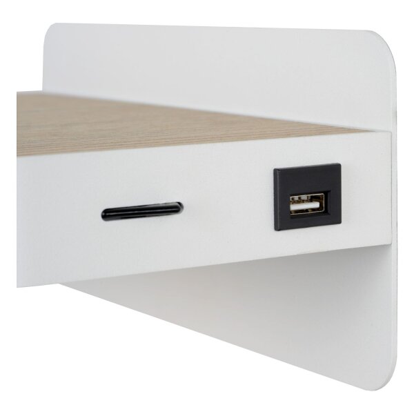 LED Wandleuchte USB-Ladefunktion Weiß 3000K H:11,5 cm