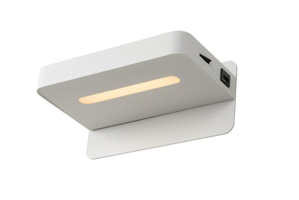 LED Wandleuchte USB-Ladefunktion Weiß 3000K H:11,5 cm