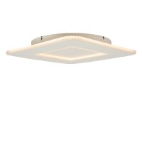 LED Deckenleuchte dimmbar Wei&szlig; 2700K B:39,4 cm eckig
