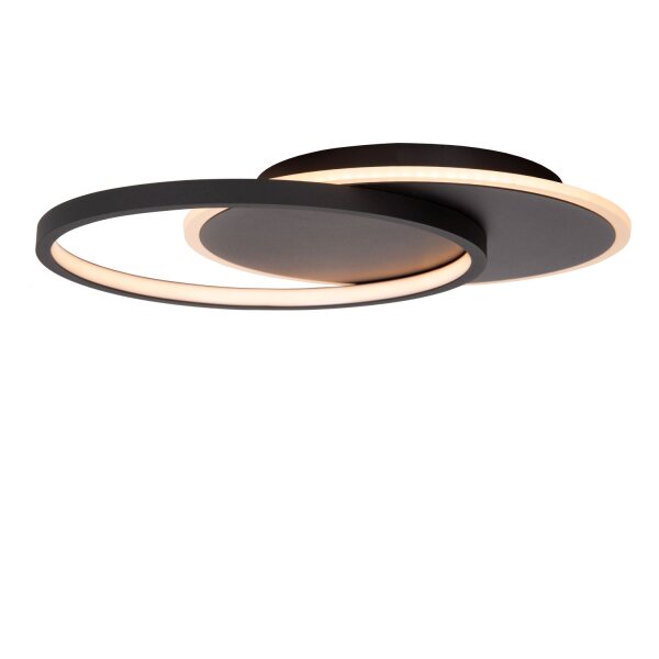 LED Deckenlampe dimmbar Schwarz Ring 2700K L:39,1 cm