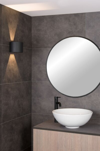 LED Wandspot Up Down Schwarz 2700K IP54 B:13,5 cm
