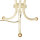 Tischleuchte CRINE Shabby Chic 42cm Blumen