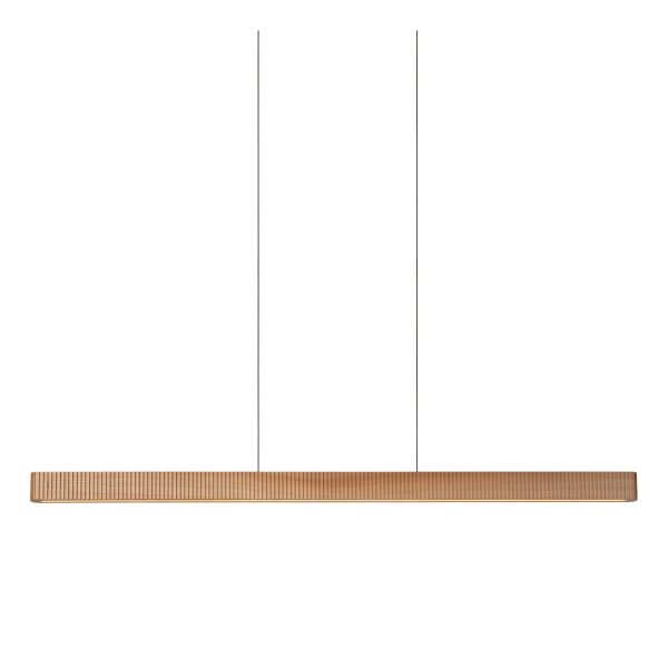 LED Pendelleuchte Up Down Holz hell CCT 2200-3000K
