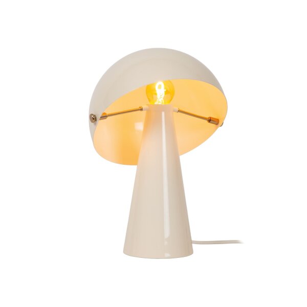 Tischleuchte schwenkbar Beige Pilzlampe E27 H:33,5 cm