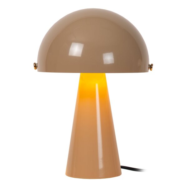 Tischleuchte schwenkbar Taupe Pilzleuchte E27 H:33,5 cm