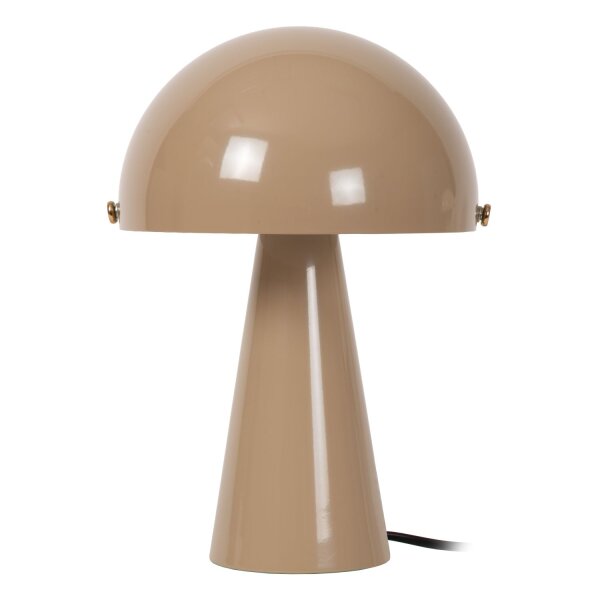 Tischleuchte schwenkbar Taupe Pilzleuchte E27 H:33,5 cm
