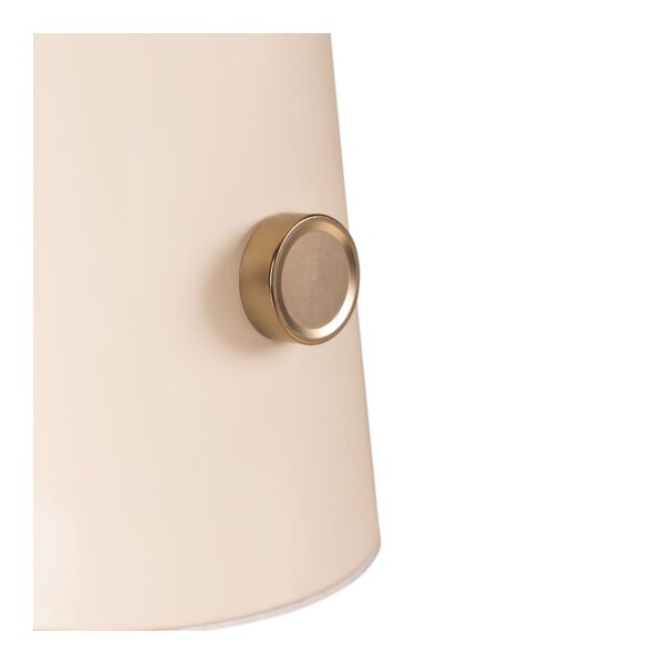 Tischleuchte schwenkbar Drehdimmer Beige E27 H:51,8 cm