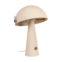Tischleuchte schwenkbar Drehdimmer Beige E27 H:51,8 cm