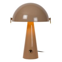 Tischleuchte schwenkbar Drehdimmer Taupe E27 rund