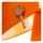 Tischleuchte schwenkbar Drehdimmer Orange E27 H:51,8 cm