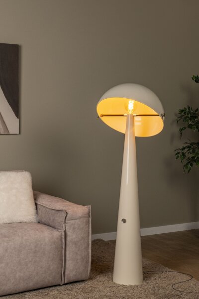 Stehleuchte schwenkbar Drehdimmer Beige Retro E27