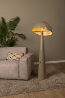 Stehlampe schwenkbar Drehdimmer Taupe Retro E27 142 cm