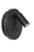 LED Wandspot schwenkbar drehbar Schwarz 3000K B:14 cm