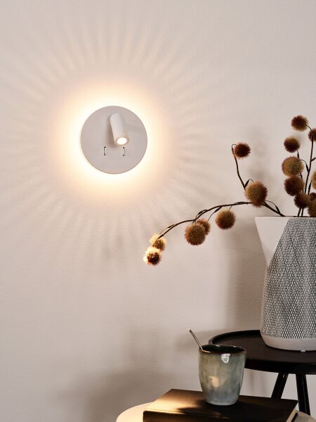 LED Wandspot schwenkbar drehbar Weiß 3000K T:14 cm