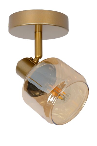 Deckenstrahler schwenkbar Glas Gold Bernstein E14