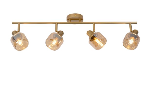 Deckenstrahler schwenkbar Gold Bernstein 4-flammig E14