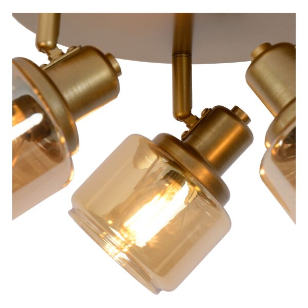 Deckenstrahler schwenkbar Gold Bernstein E14 Retro