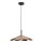 LED Hängelampe Holz Schwarz Taupe 2700K Ø47 cm rund