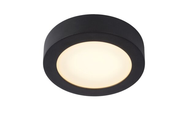LED Deckenlampe blendarm Schwarz 3000K IP44 Ø18 cm