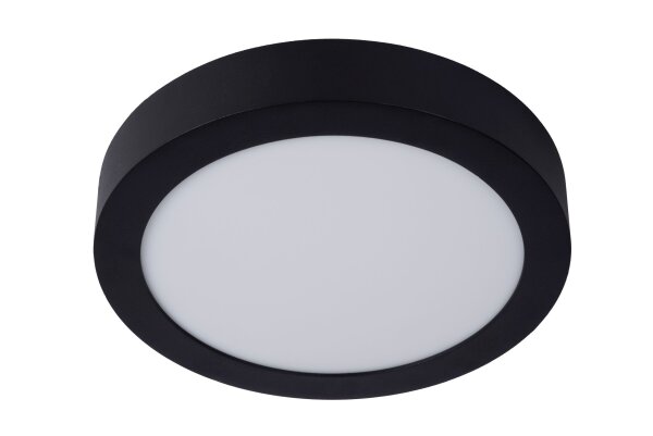 LED Deckenleuchte blendarm Schwarz 3000K IP44 Ø24 cm