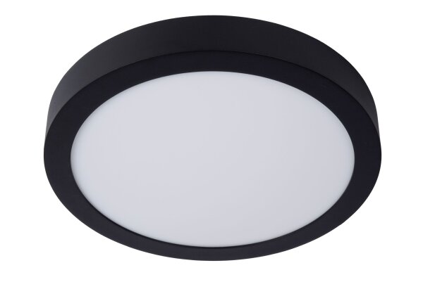 LED Deckenleuchte blendarm Schwarz 3000K IP44 Ø30 cm