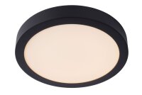 LED Deckenleuchte blendarm Schwarz 3000K IP44 &Oslash;30 cm