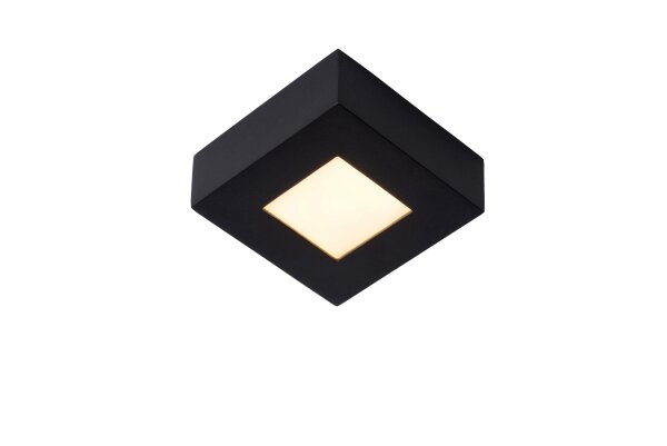 LED Deckenlampe blendarm Schwarz 3000K IP44 B:10,8 cm