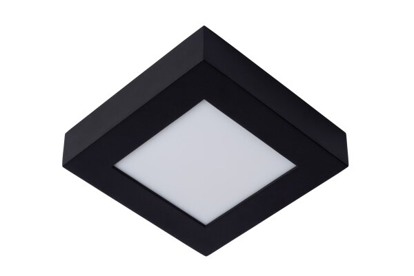 LED Deckenlampe blendarm Schwarz 3000K IP44 B:16,8 cm