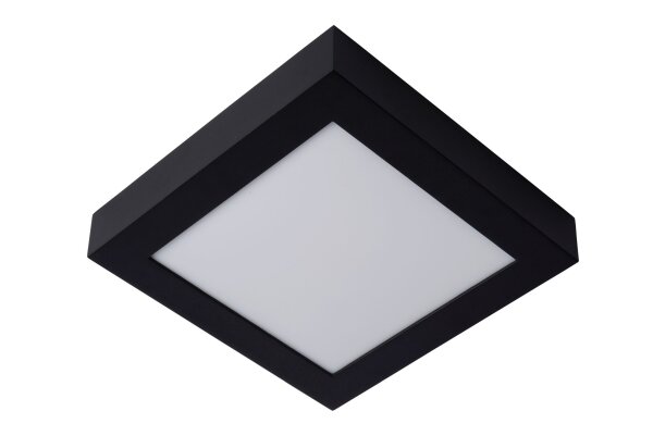 LED Deckenlampe blendarm Schwarz 3000K IP44 B:22 cm