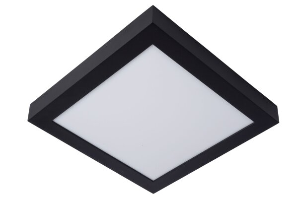 LED Deckenleuchte blendarm Schwarz 3000K IP44 eckig