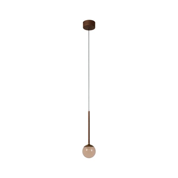 LED Pendelleuchte Glas Bernstein CCT 2200-3300K Ø9,9 cm
