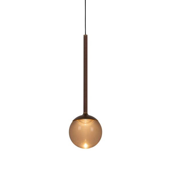 LED Pendelleuchte Glas Bernstein CCT 2200-3300K Ø9,9 cm